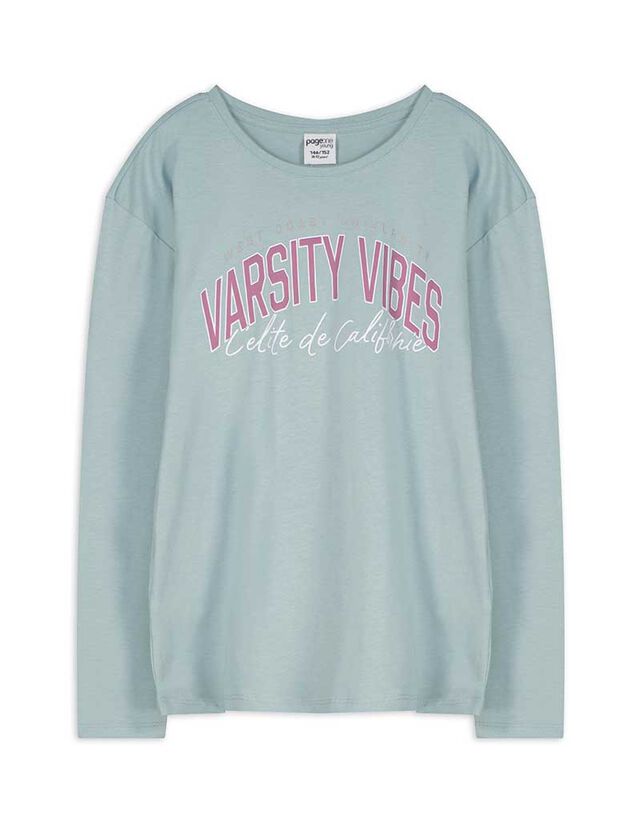 Hosszú ujjú felső - Elülső nyomtatás - pink