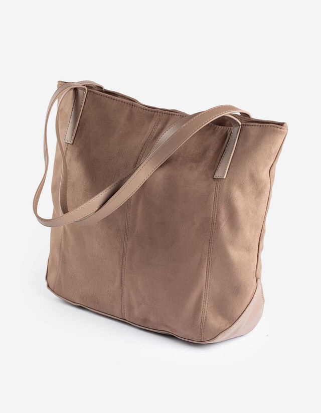 Táska - Bőrhatású - sötétbarna