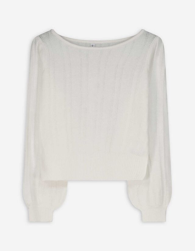 Pulóver - Puffos ujjú - piros