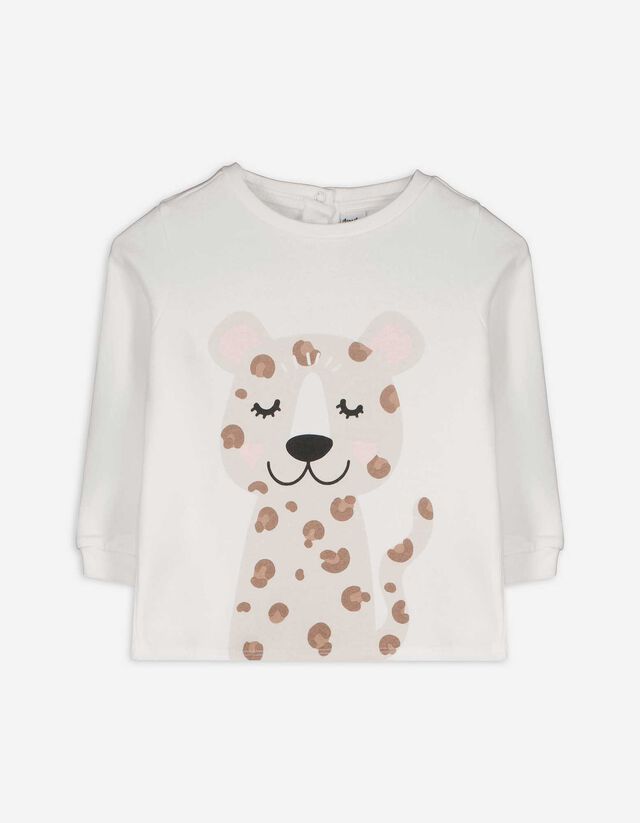 Melegítőfelsőből és leggingből álló szett - Nyomott minta - feher