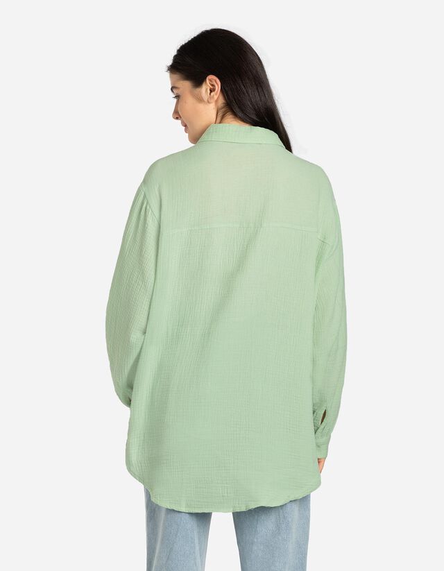 Blúz - Muszlin - vilagos zold