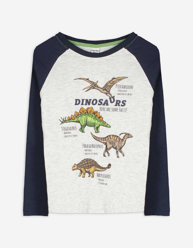 Hosszú ujjú felső - Nyomott minta - vilagos szurke