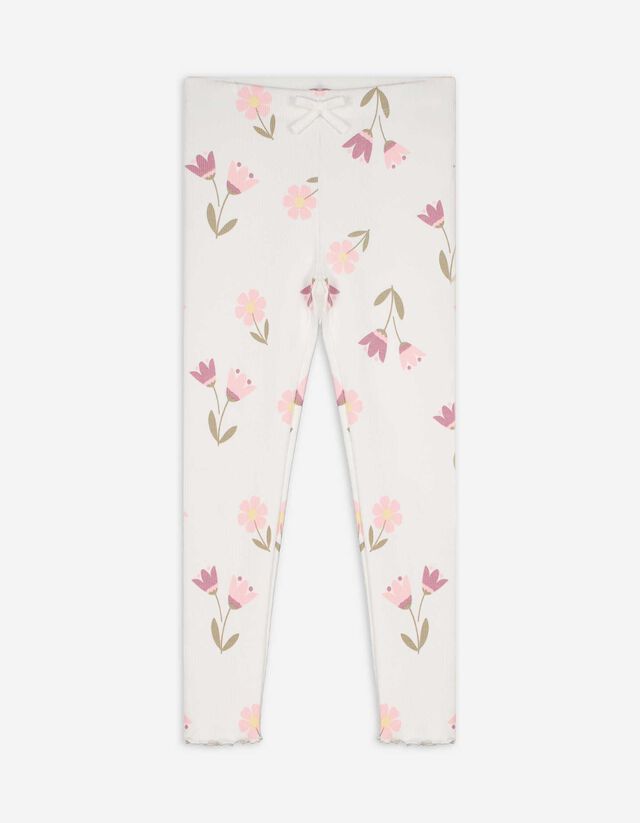 Legging - Bordázott - feher