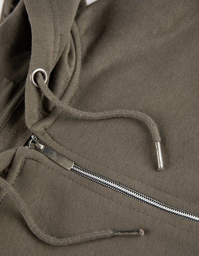 Cipzáros melegítőfelső - Zsinóros kapucni - sotetkek