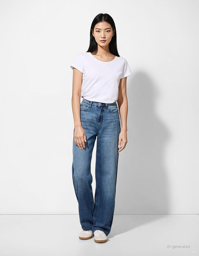 Farmernadrág - Egyenes fazon - kék