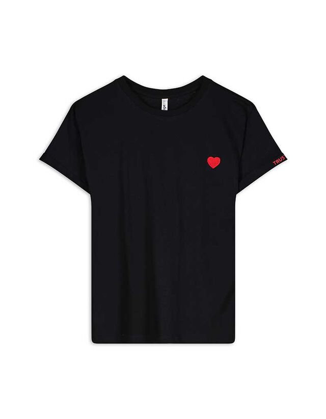 Póló - Hímzésekkel - fekete