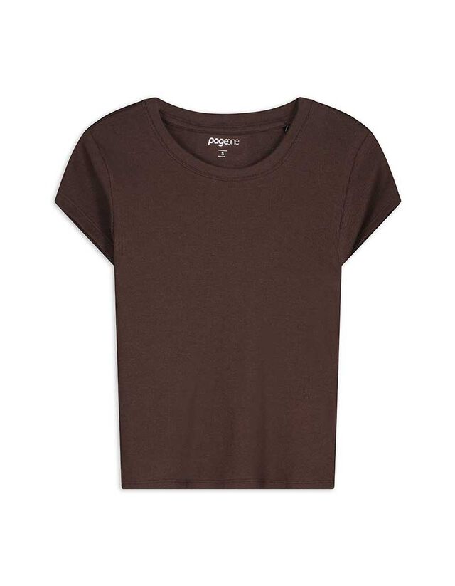 Póló - Bordázott - rozsaszin