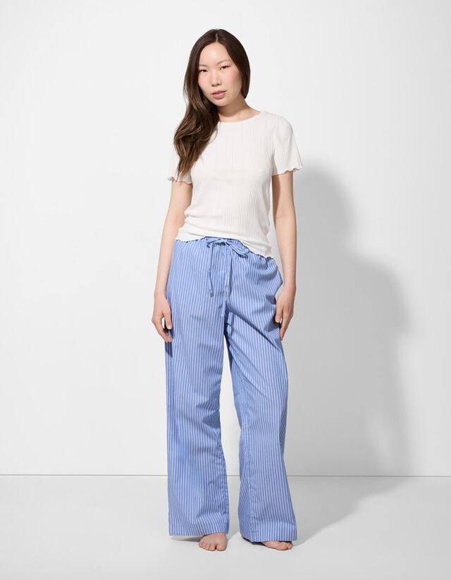 Pizsamaalsó - Csíkos - bézs