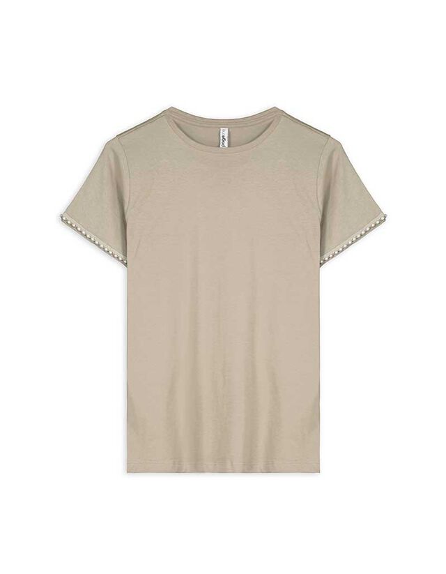 Póló - Gyöngyökkel díszítve - vilagos zold