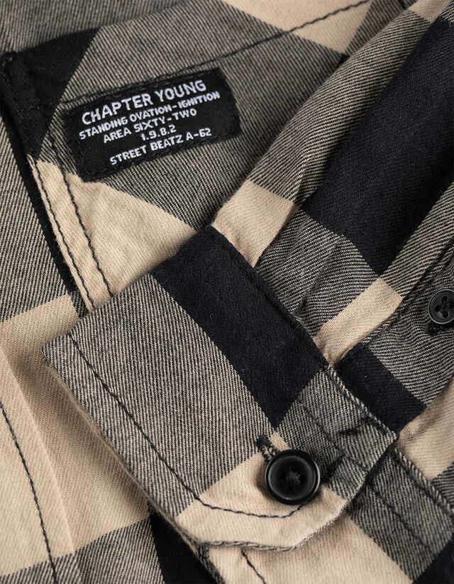 Férfi ing - Kockás - sötétszürke