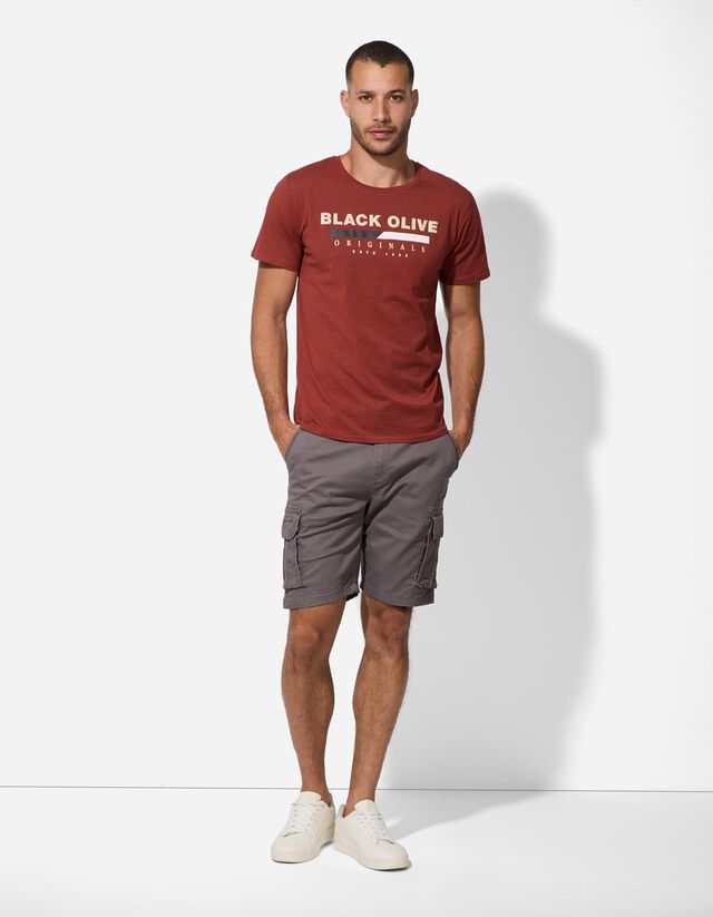 Póló - Kerek nyakkivágás - mélyvörös