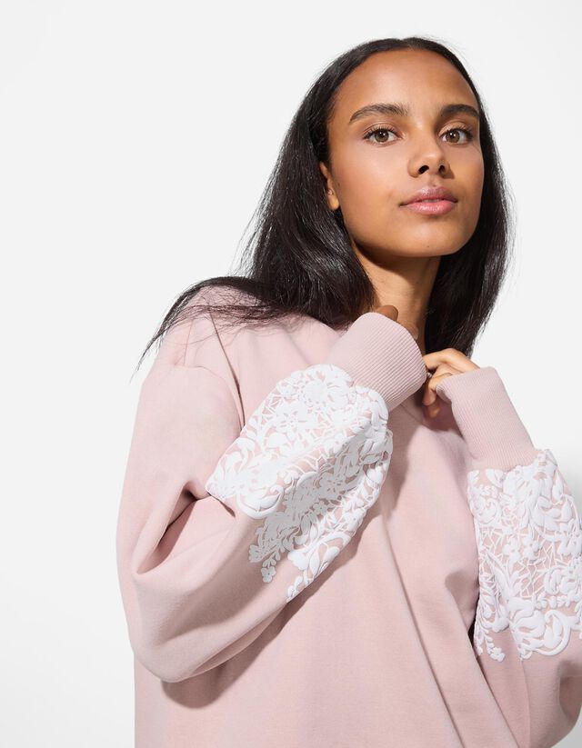 Pulóver - Ballon ujjak - vilagos szurke