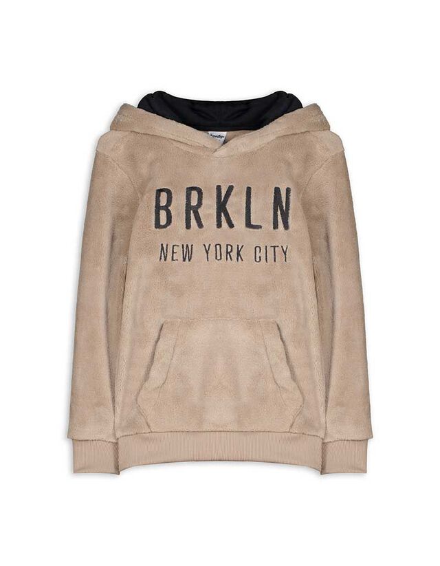 Kapucnis felső - Plüss - zöld