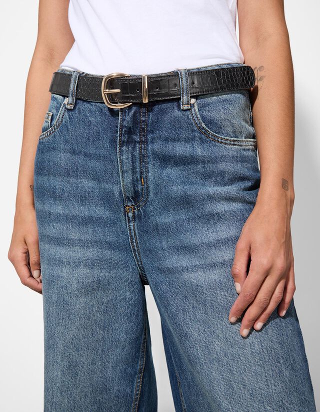 Öv - Állatmintás - sötétbarna