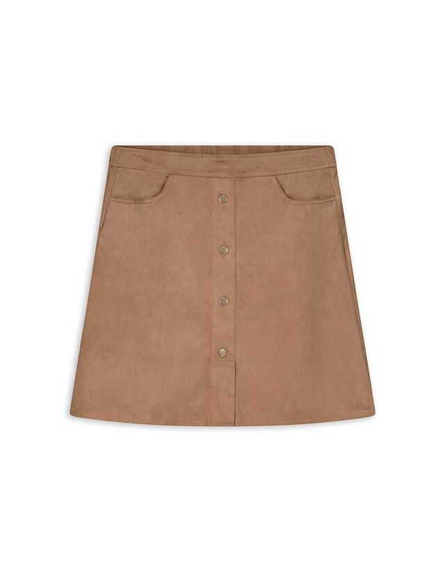 Szoknya - Velúr utánzat - barna