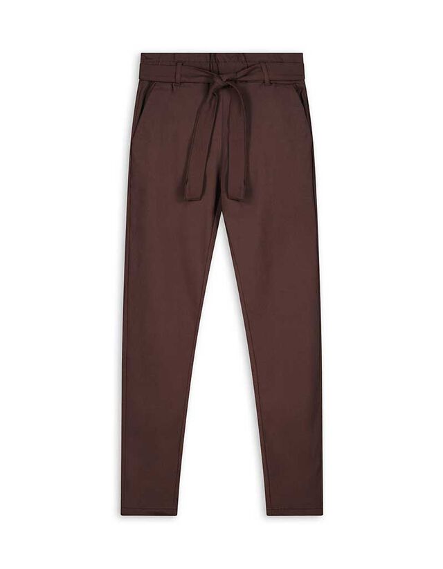 Ráncolt derekú nadrág - világos barna