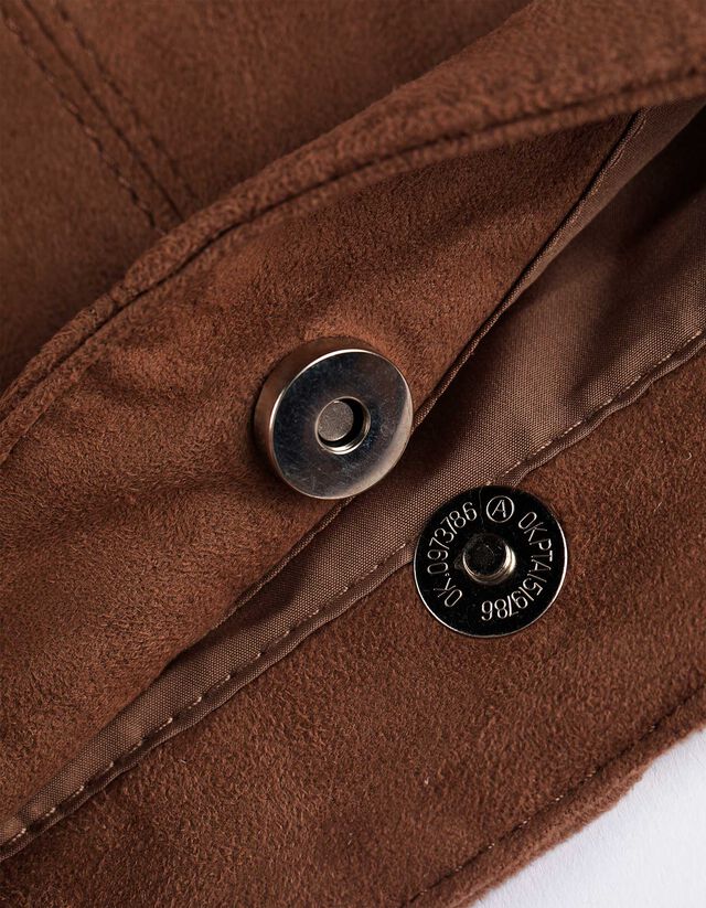 Táska - Bőrhatású - sötétbarna