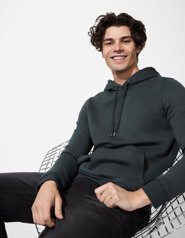 Kapucnis felső - Pamut keverék - sotetkek