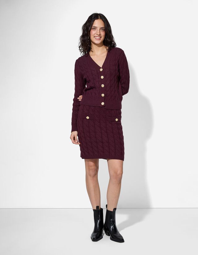 Kötött szoknya - sötétszürke