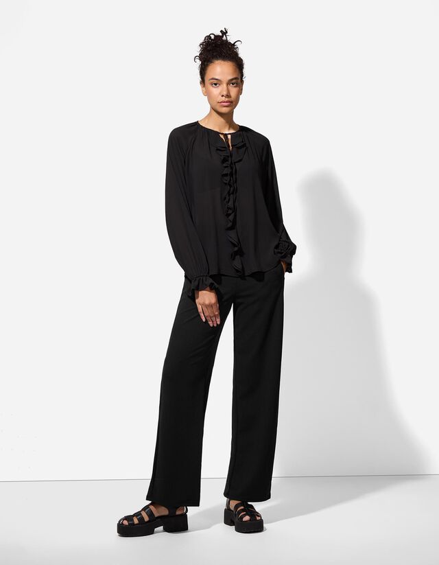 Melegítőnadrág - Széles fazon - sotetlila