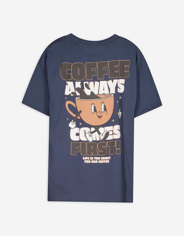 Póló - Hátul nyomtatott minta - feher