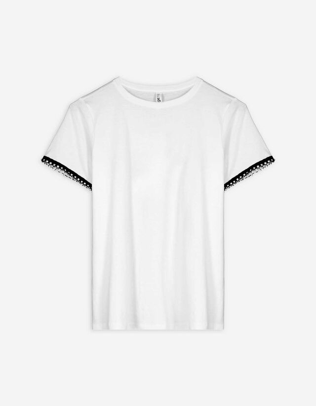 Póló - Gyöngyökkel díszítve - vilagos zold