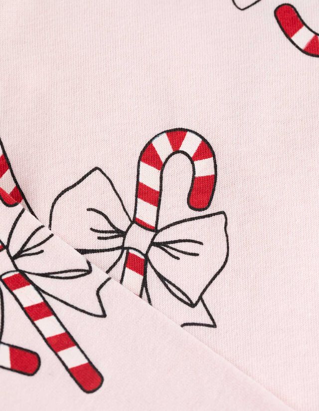 Hosszú ujjú felső - Elszórt nyomott minta - rozsaszin