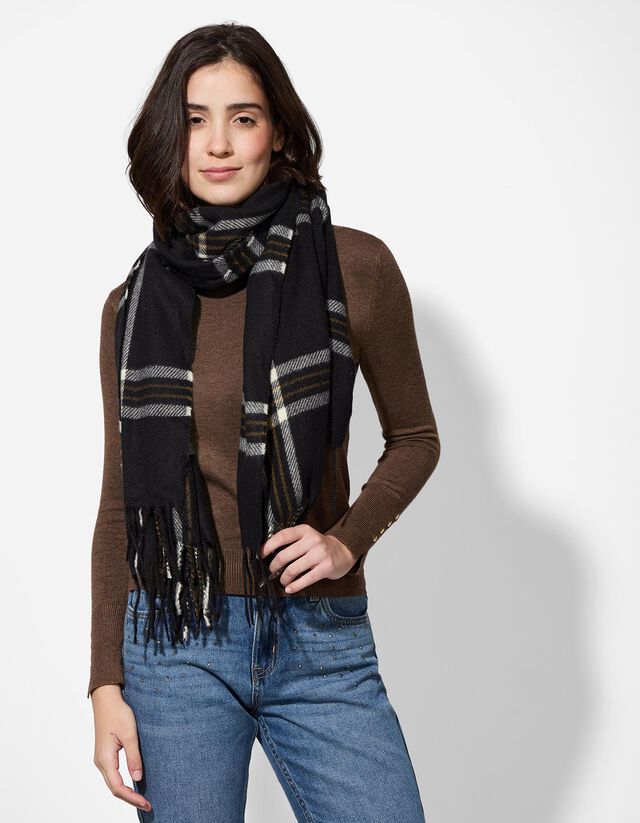 Sál - Kockás - sötétszürke