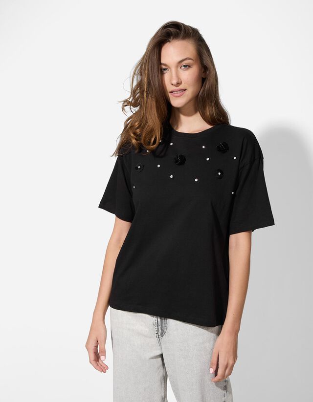 Póló - Strasszokkal - feher