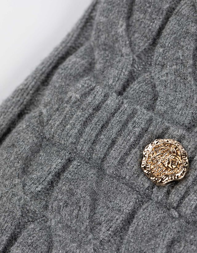 Kötött szoknya - sötétszürke