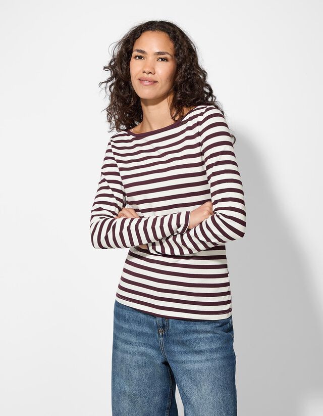 Hosszú ujjú felső - Pamut - sotetlila