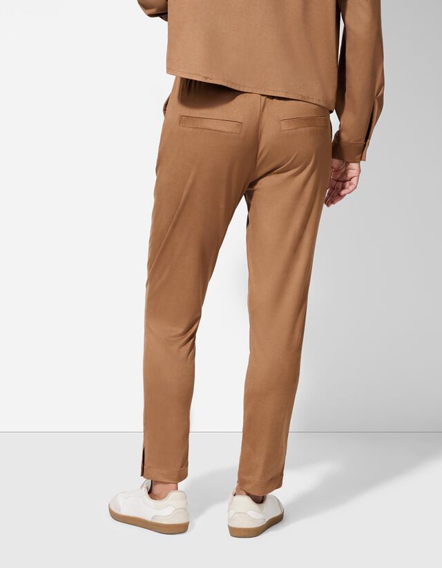 Nadrág - Velúr utánzat - sötétbarna