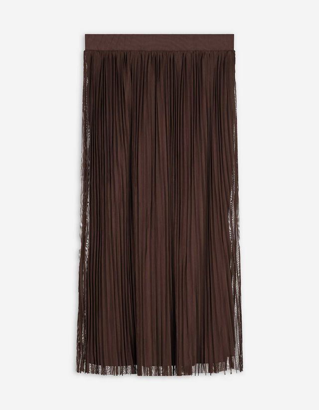 Szoknya - Ráncok - sötétbarna