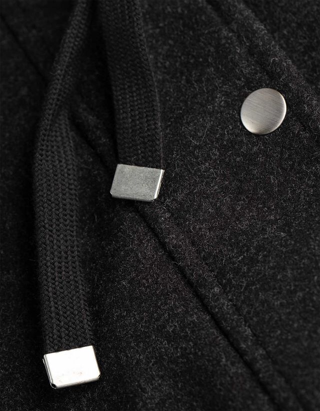 Kabát - Gyapjú megjelenés - fekete