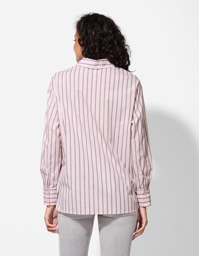 Blúz - Csíkos - világos barna