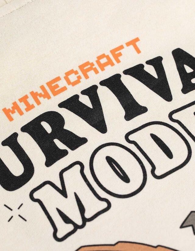 Kapucnis felső - Minecraft - bézs