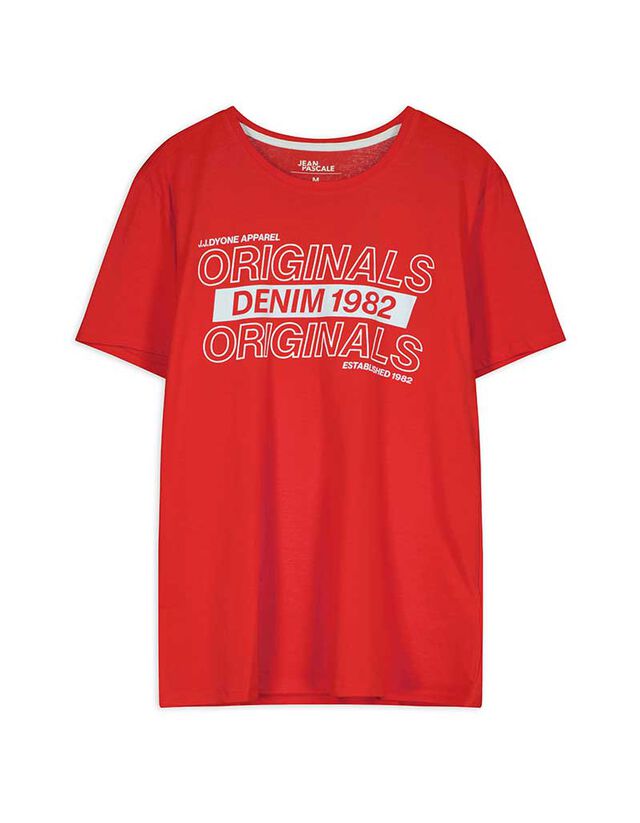 Póló - Nyomott minta - fekete