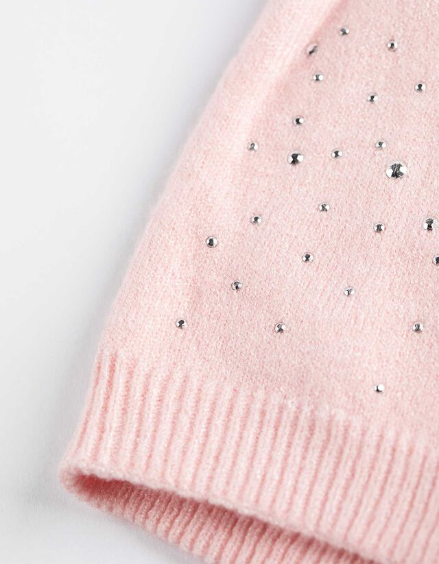 Fejre simuló sapka - Strasszokkal - sötétszürke