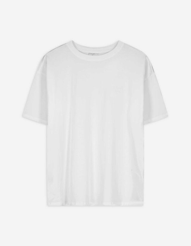 Póló - Hímzésekkel - feher