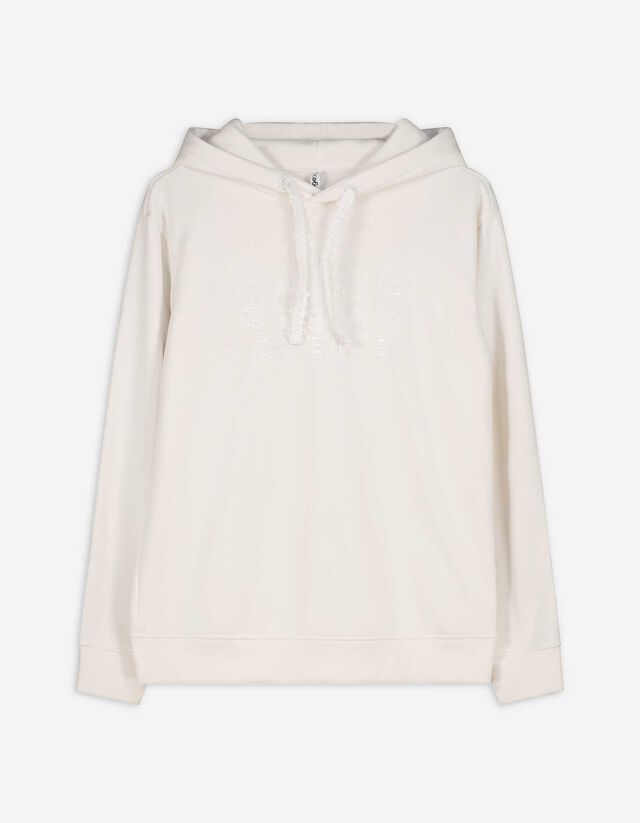 Kapucnis felső - Csipkerátéttel - szürke