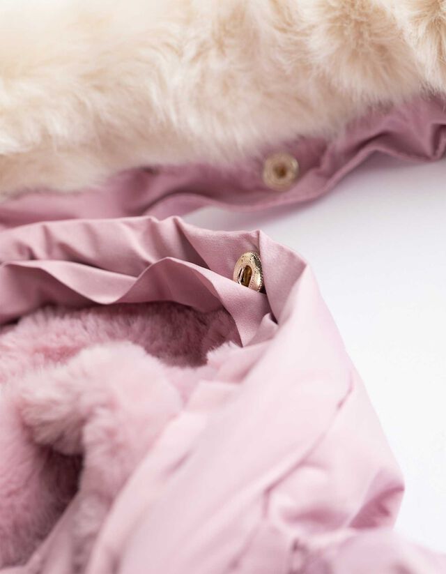 Parka - Levehető műszőrme - lila
