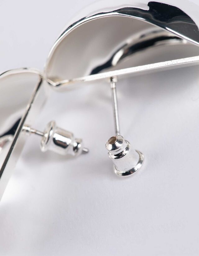 fülbevaló - Egyszínű - ezust