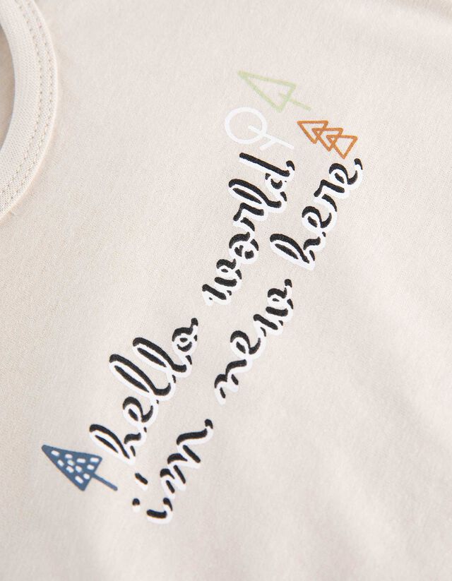 Hosszú ujjú body - Nyomott minta - feher