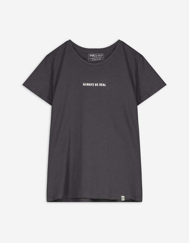 Póló - Nyomott minta - sötétszürke