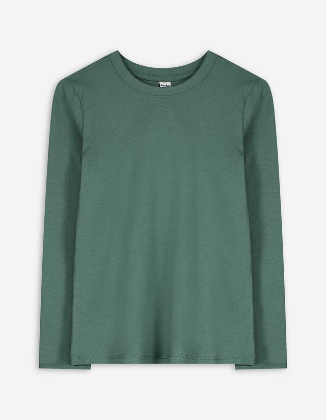 Hosszú ujjú felső - Egyszínű - zöld