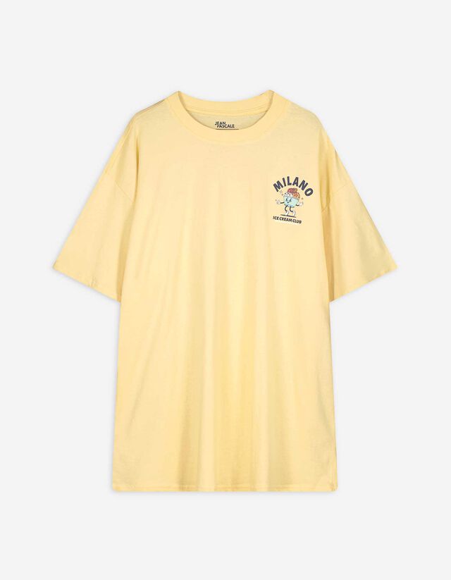 Póló - Hátul nyomtatott minta - feher