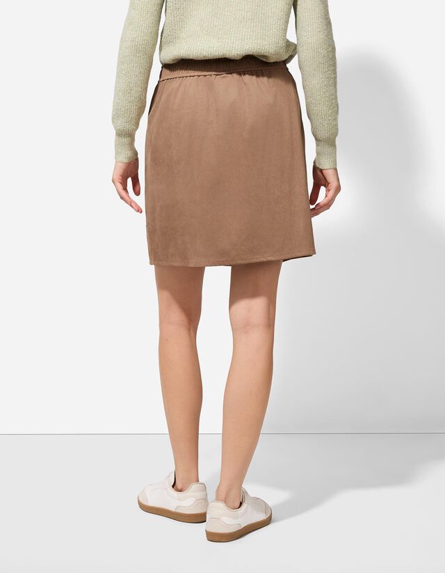 Szoknya - Velúr utánzat - barna