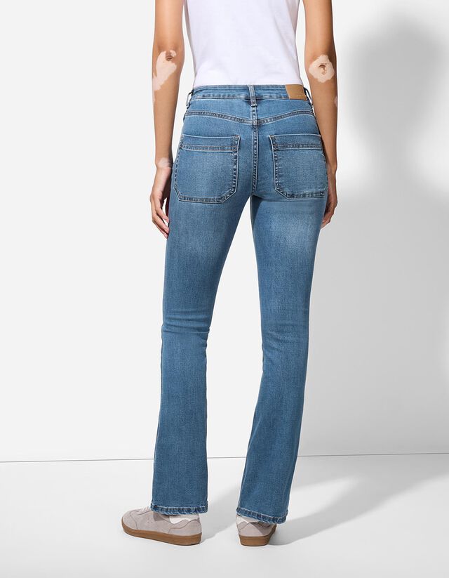 Farmernadrág - Enyhén bővülő fazon - kék