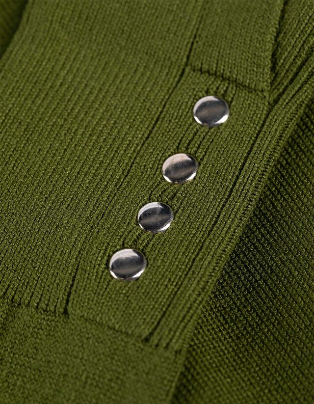 Pulóver - Díszgombokkal - sotetlila