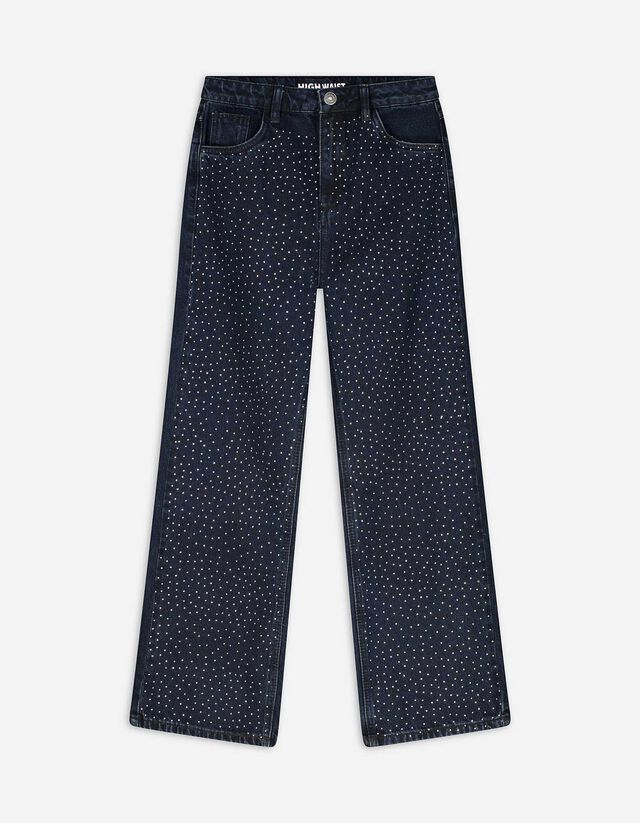 Farmernadrág - Strass - sotetkek